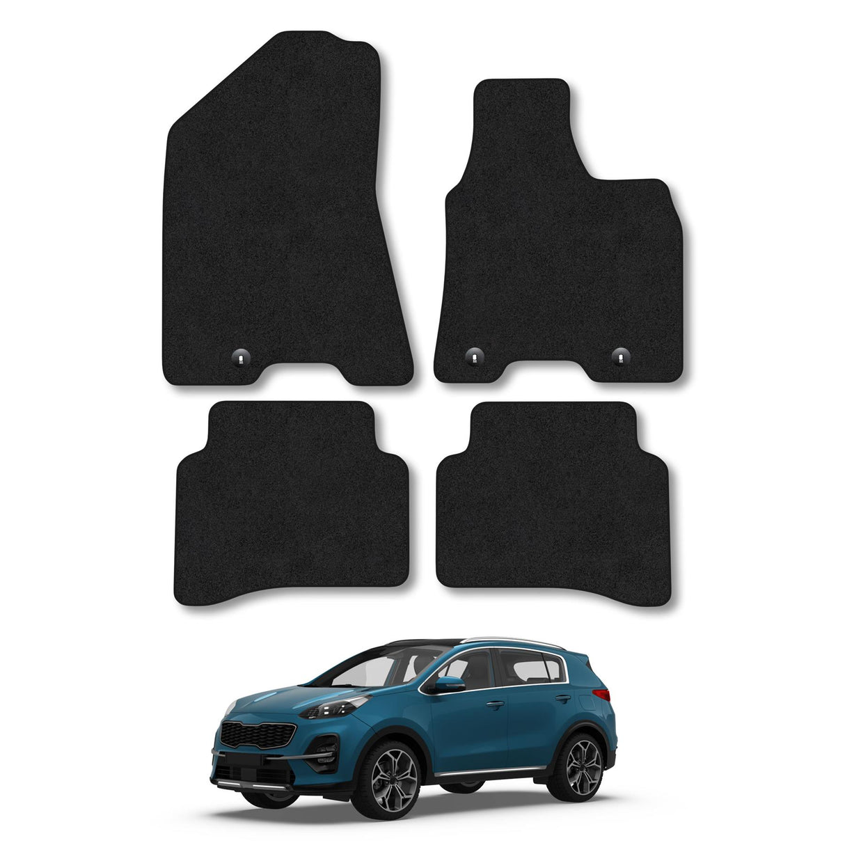 KIA Sportage Hook Floor Fixings Car Mats (2016-2021)