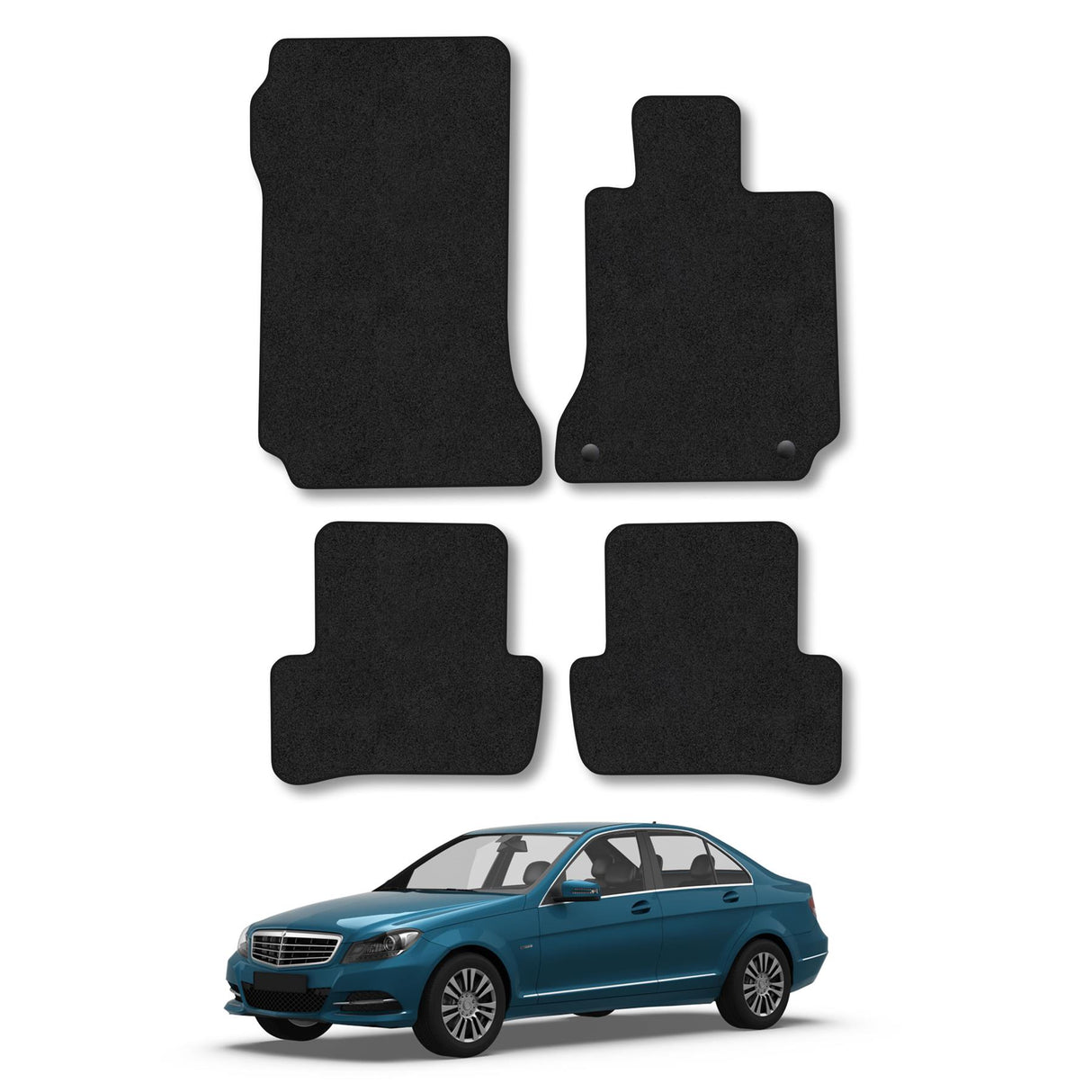 Mercedes C-Class Automatic Saloon/Estate W204 Car Mats (2007-2015)