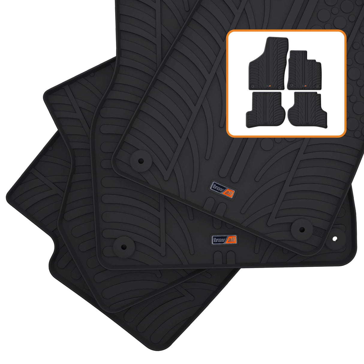 TRAVALL VW Golf Premium Rubber Car Mats (2003-2012)
