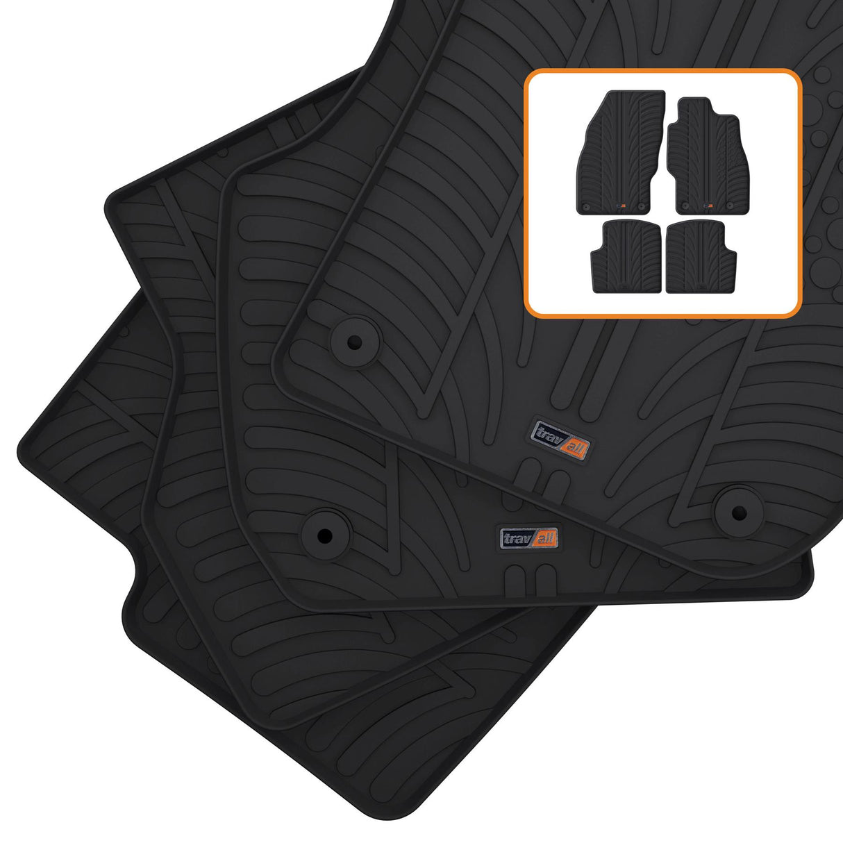 TRAVALL Vauxhall Corsa Premium Rubber Car Mats (2006-2014)