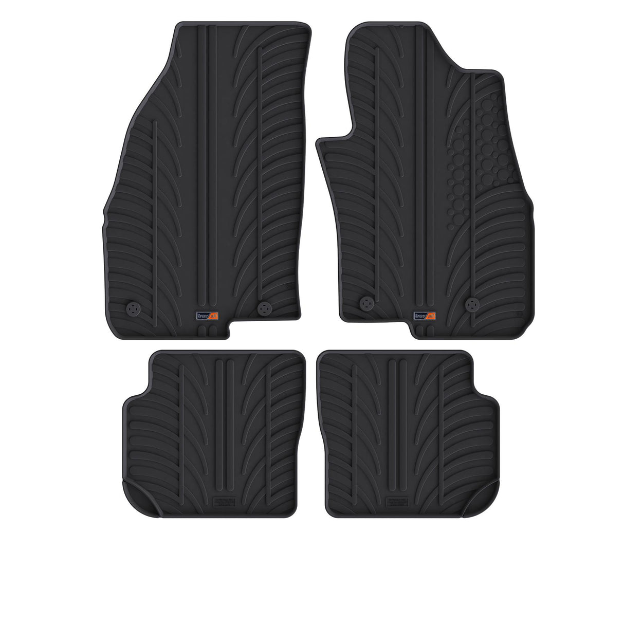TRAVALL Fiat Punto Hatchback Premium Rubber Car Mats (2012-2018)