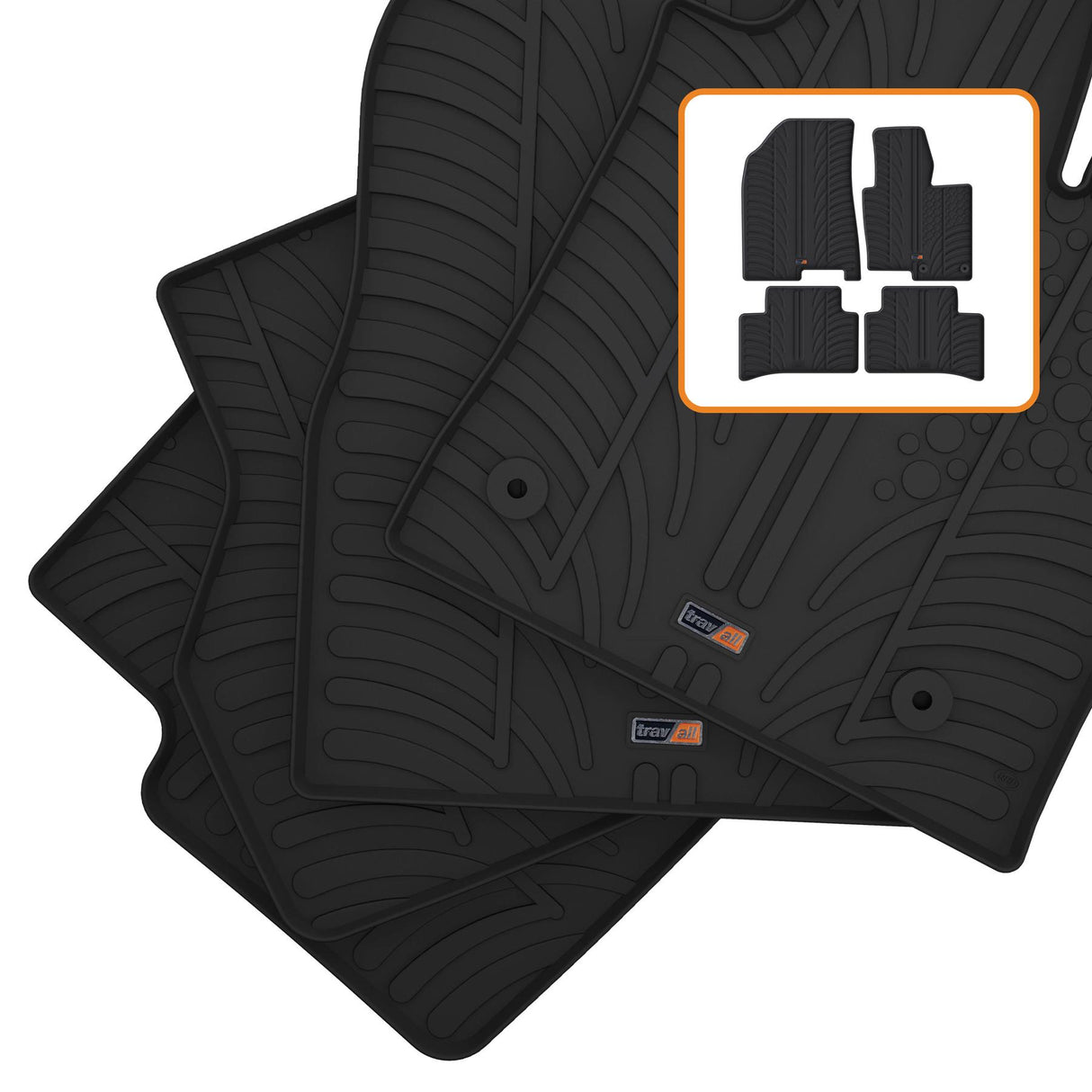 TRAVALL Kia Sportage Premium Rubber Car Mats (2021-Onwards)