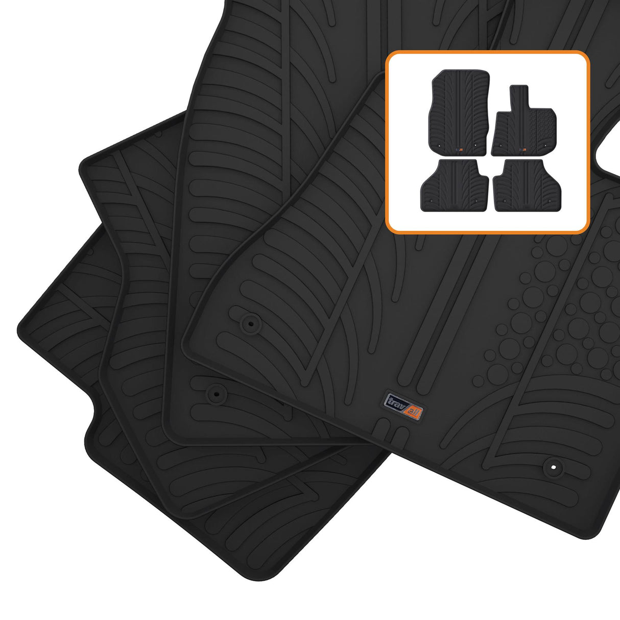 TRAVALL BMW X4 Premium Rubber Car Mats (2018- )