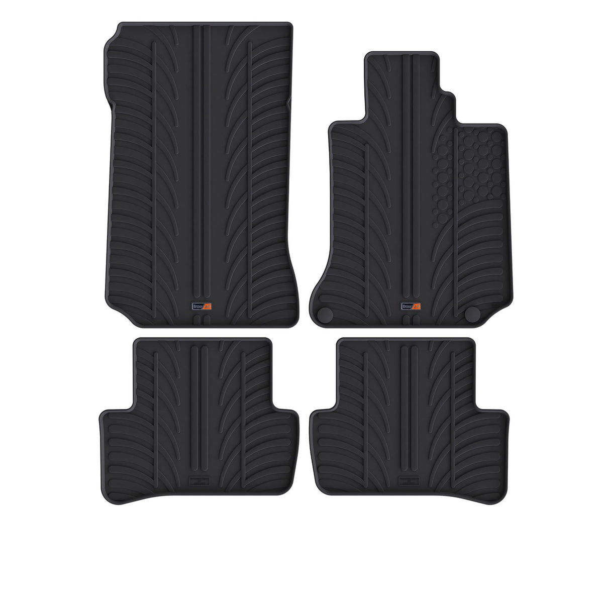 TRAVALL Mercedes C-Class Estate Saloon Premium Rubber Car Mats (2007-2014)