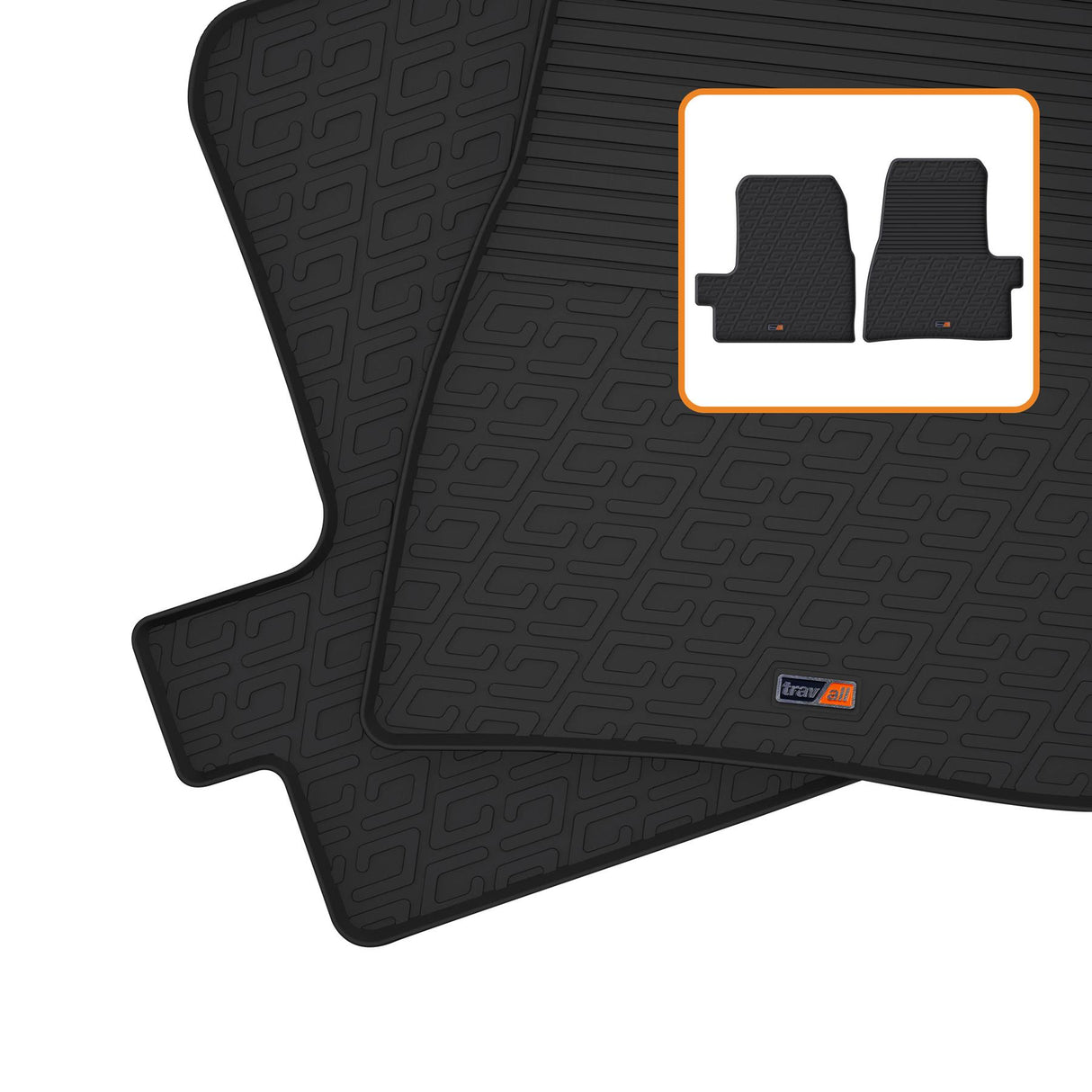 TRAVALL Ford Transit Custom Premium Rubber Car Mats (2012-Onwards)
