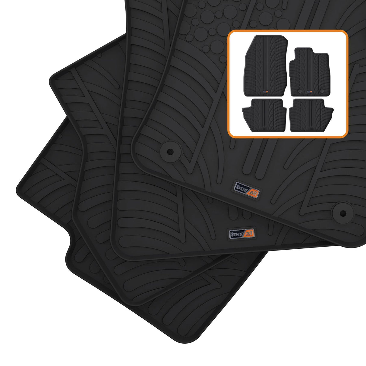 TRAVALL Ford Ecosport Premium Rubber Car Mats (2014-2017)