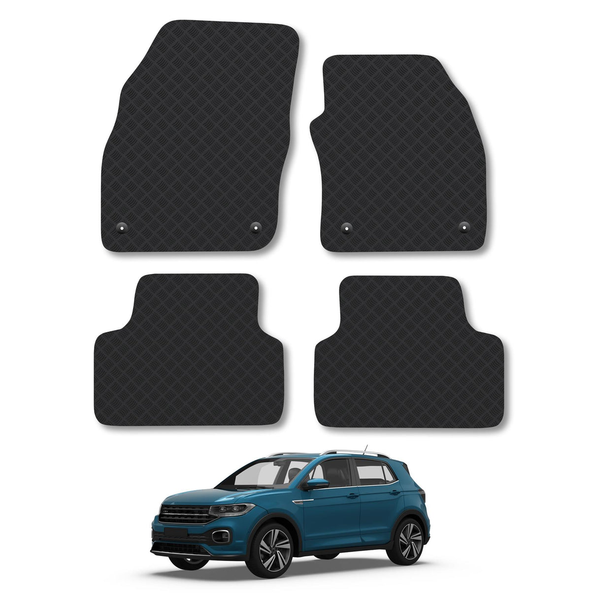 Unb VW T-Cross (2019+) Heavy-Duty Rubber Car Mats