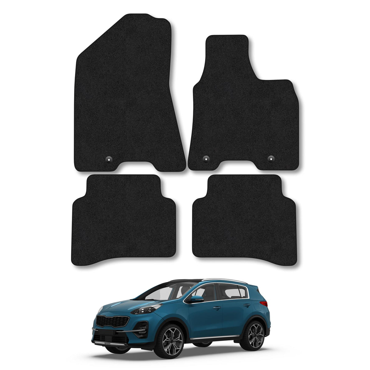 KIA Sportage Press-Stud Floor Fixing Car Mats (2016-Onwards)