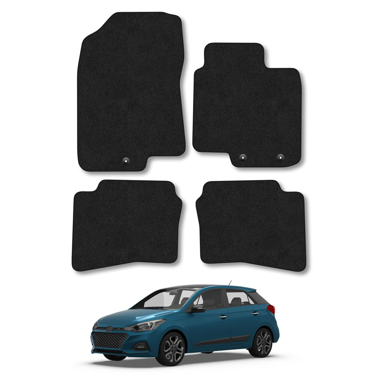 Hyundai i20 Press-Stud Floor Fixing Car Mats (2015-2020)