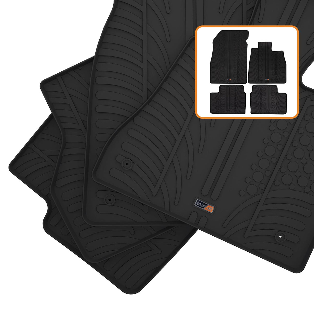 TRAVALL Nissan Micra Premium Rubber Car Mats (2010-2016)