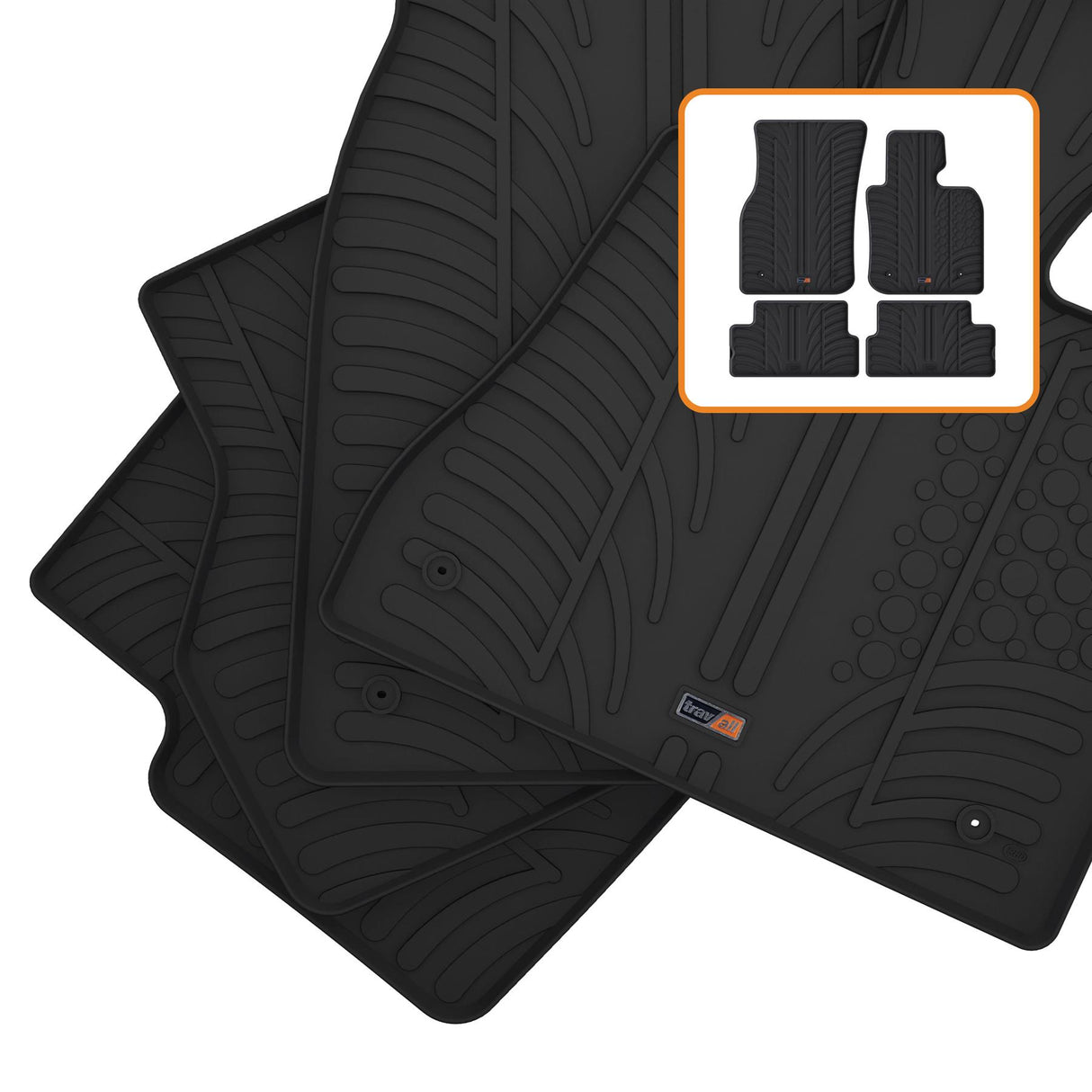 TRAVALL Mini Mini Premium Rubber Car Mats (2013-2024)