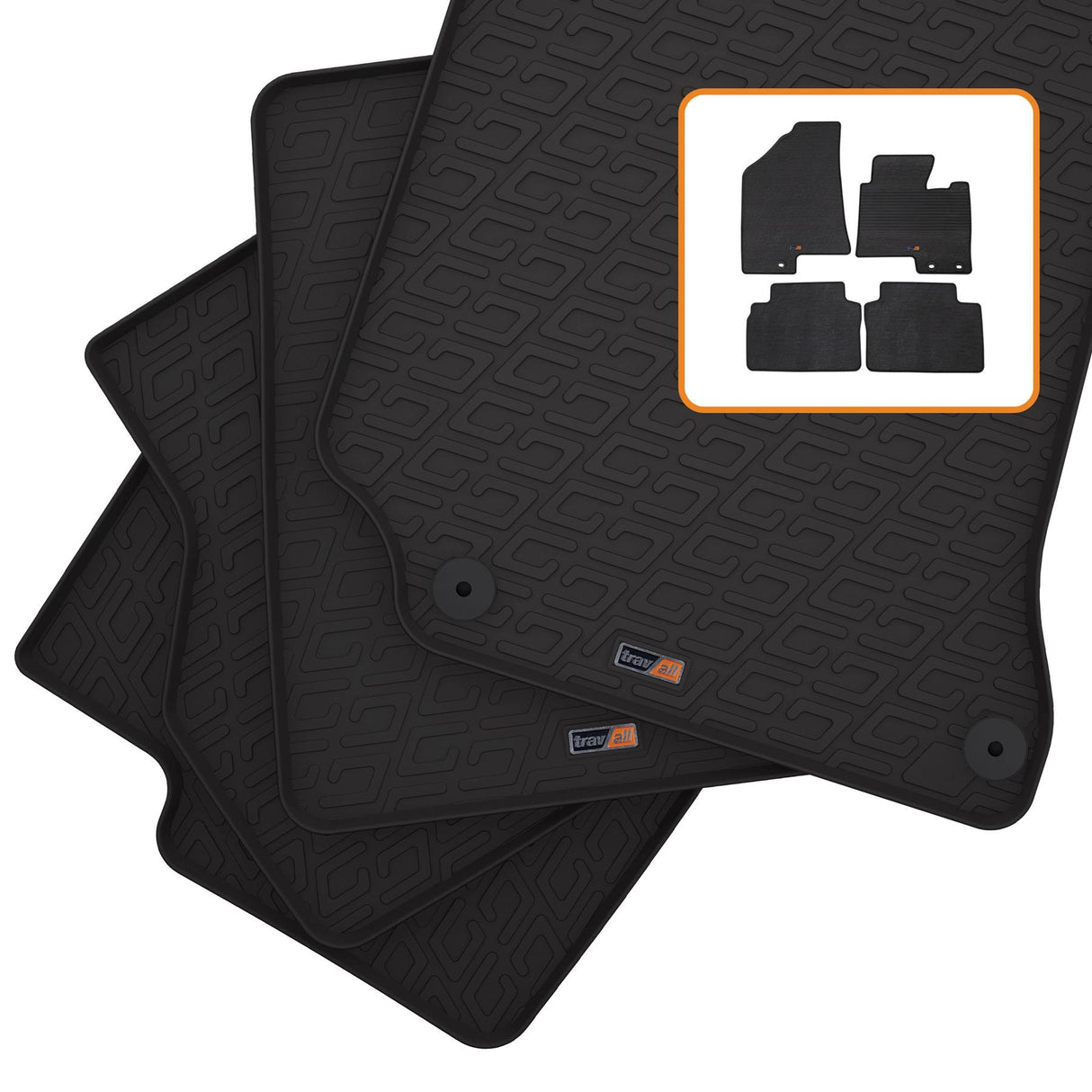 TRAVALL Hyundai ix35 Premium Rubber Car Mats (2009-2015)