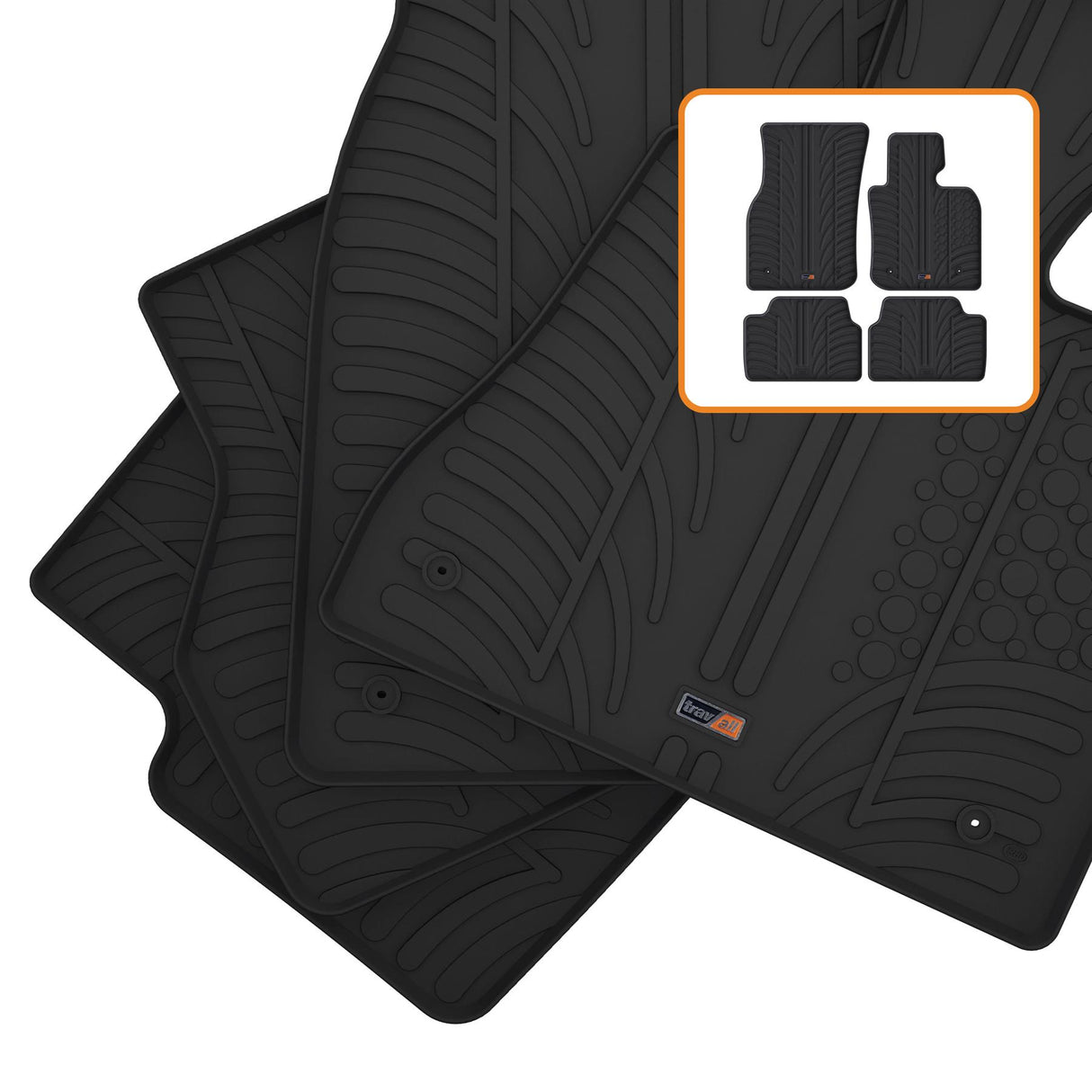 TRAVALL Mini Mini Premium Rubber Car Mats (2013-2024)
