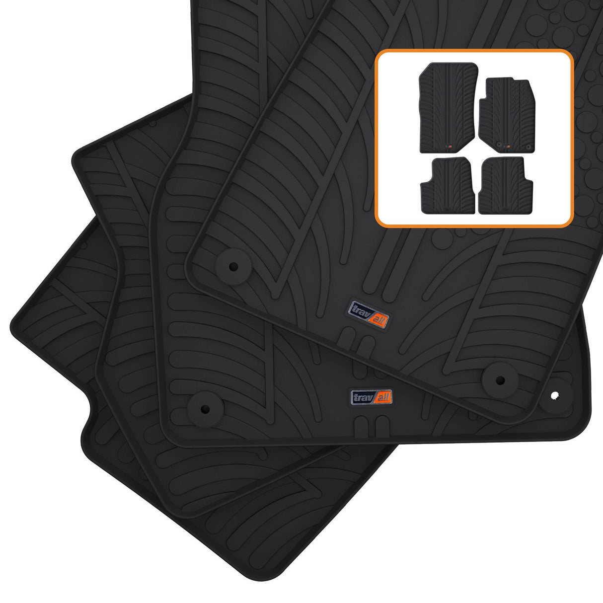 TRAVALL Vauxhall Corsa Premium Rubber Car Mats (2019-Onwards)