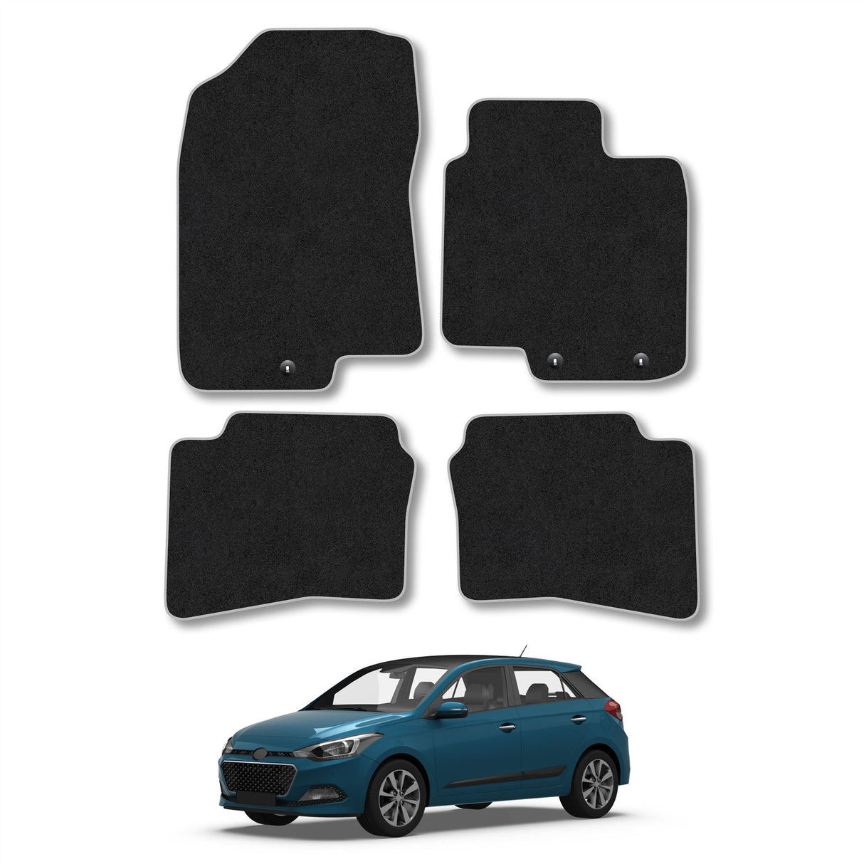 Hyundai i20 Press-Stud Floor Fixing Car Mats (2015-2020)