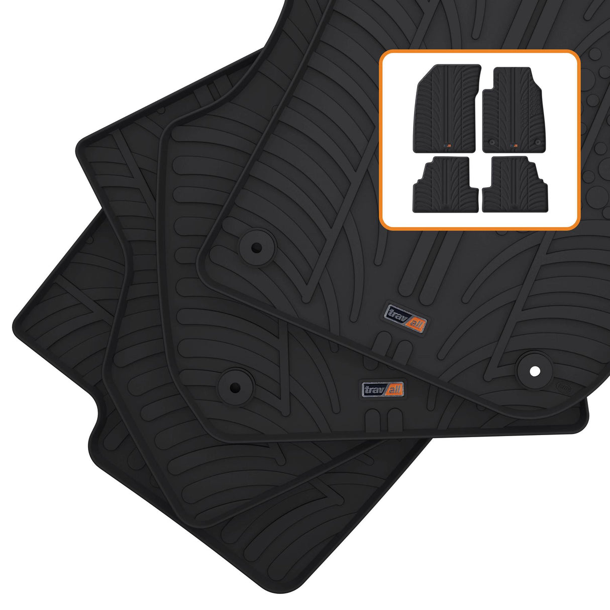 TRAVALL Vauxhall Mokka Premium Rubber Car Mats (2012-2021)
