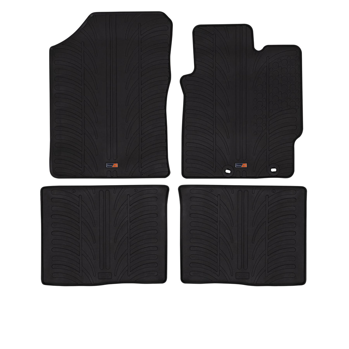 TRAVALL Toyota Yaris Non-Hybrid Premium Rubber Car Mats (2010-2020)