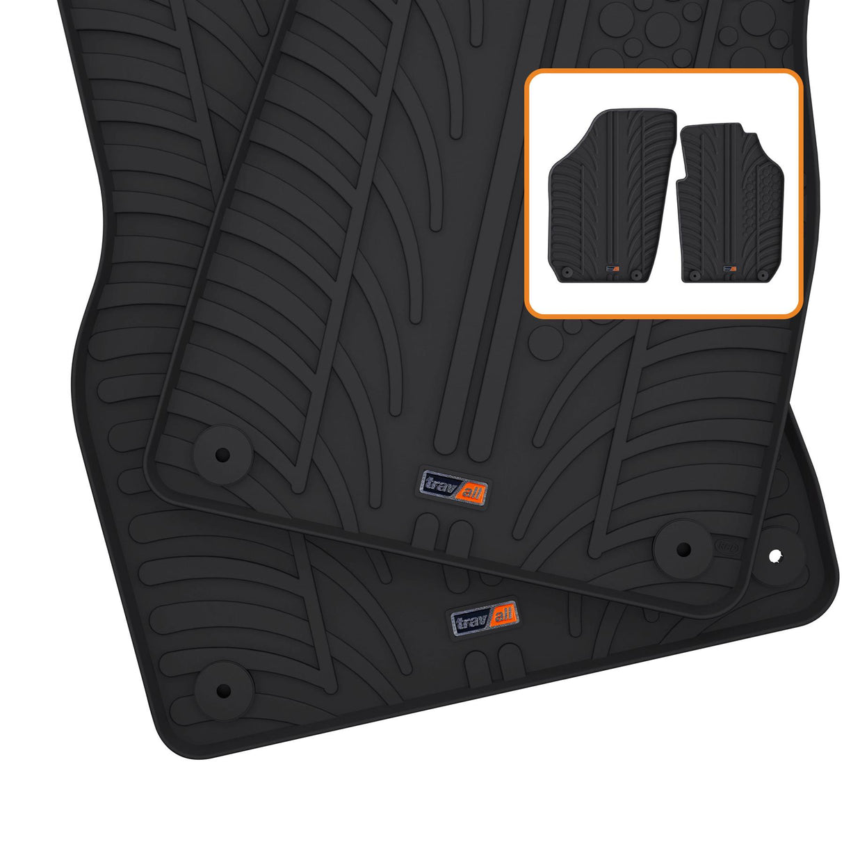TRAVALL Skoda Roomster Premium Rubber Car Mats (2007-2010)