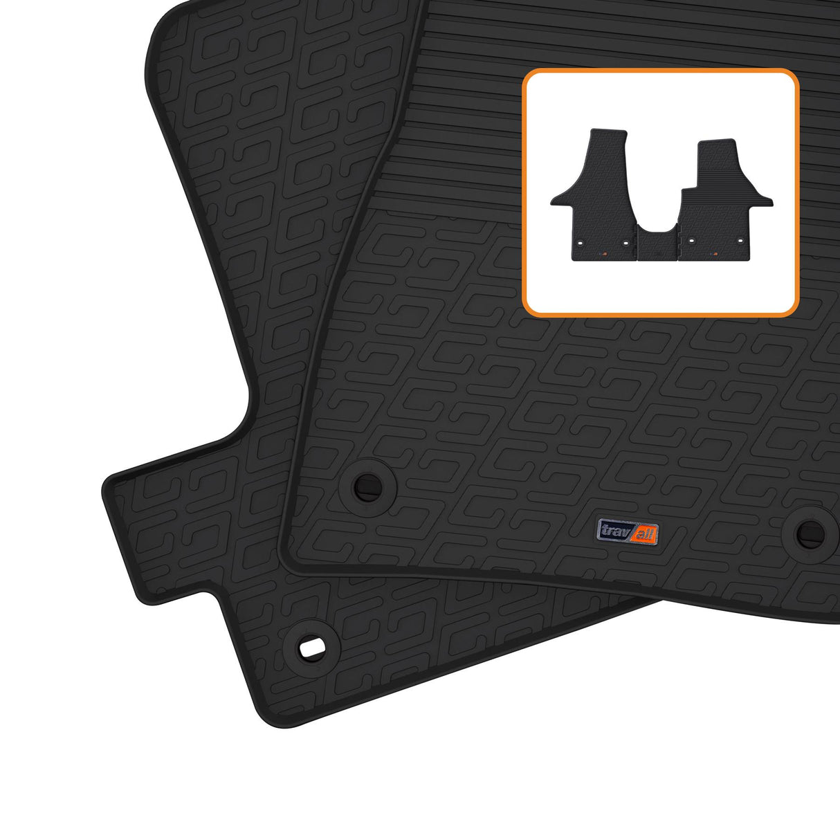 TRAVALL VW Transporter Premium Rubber Car Mats (2003-2015)