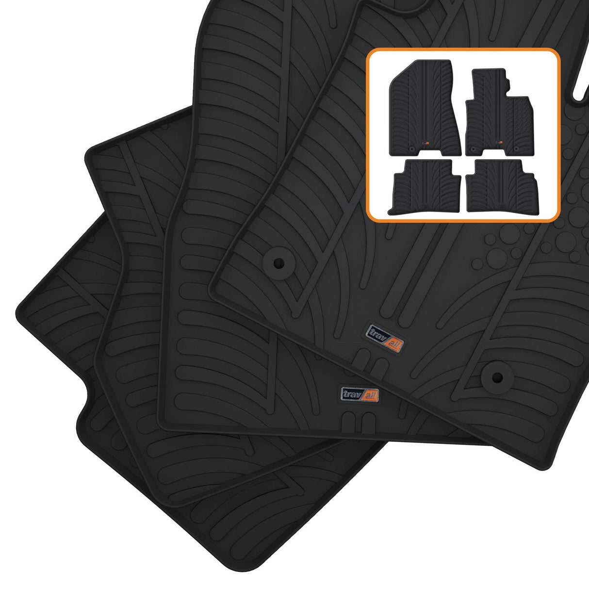 TRAVALL Citroen DS5 Premium Rubber Car Mats (2011-2018)