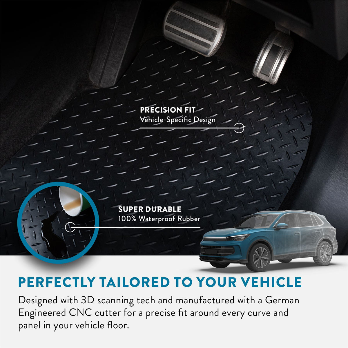 VW Passat (2005-2011) Heavy-Duty Rubber Car Mats