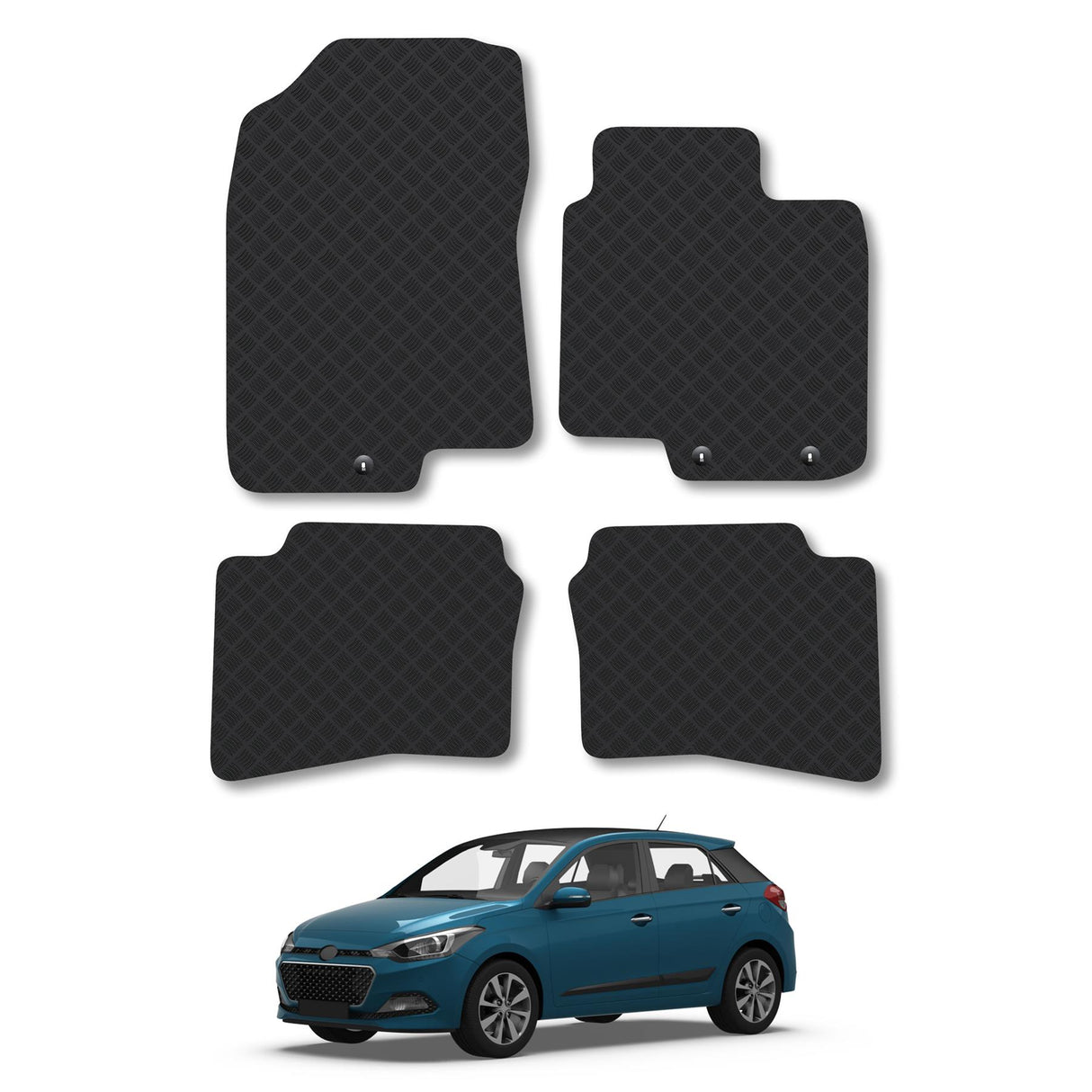 Hyundai i20 Hook Floor Fixing Car Mats (2015-2020)