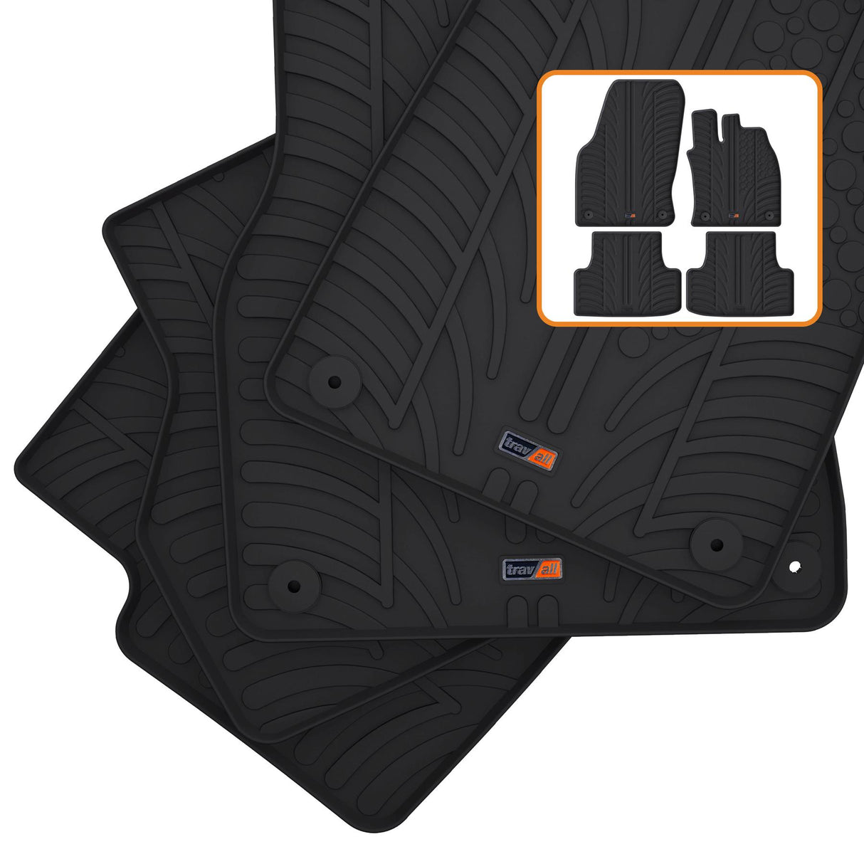 TRAVALL Seat Cupra Ateca Premium Rubber Car Mats (2016-Onwards)