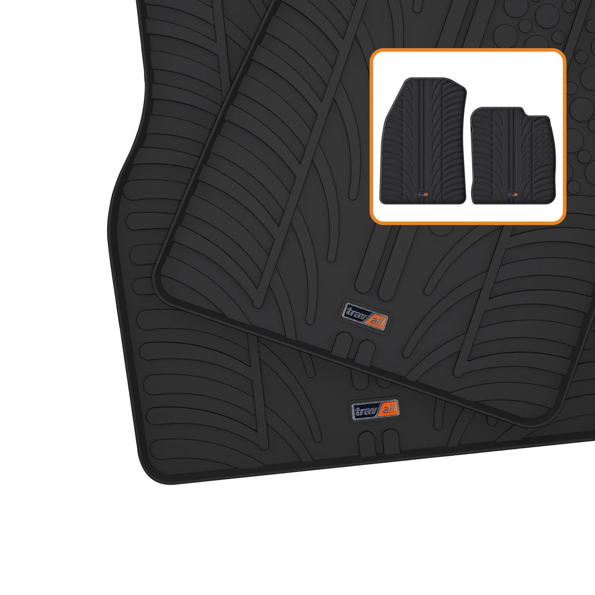 TRAVALL Ford Transit Courier Premium Rubber Car Mats (2014-2023)