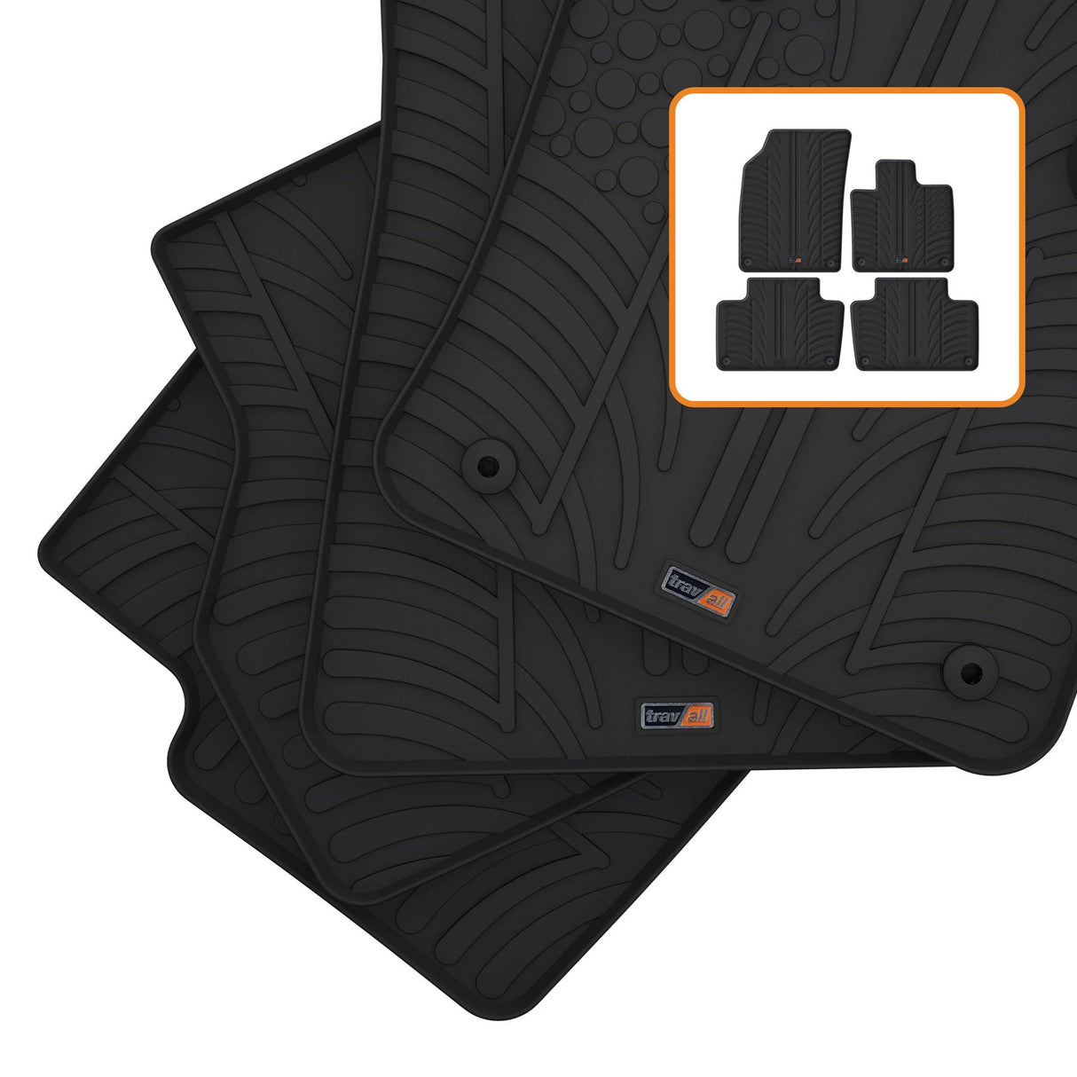 TRAVALL Volvo XC90 Premium Rubber Car Mats (2014-)