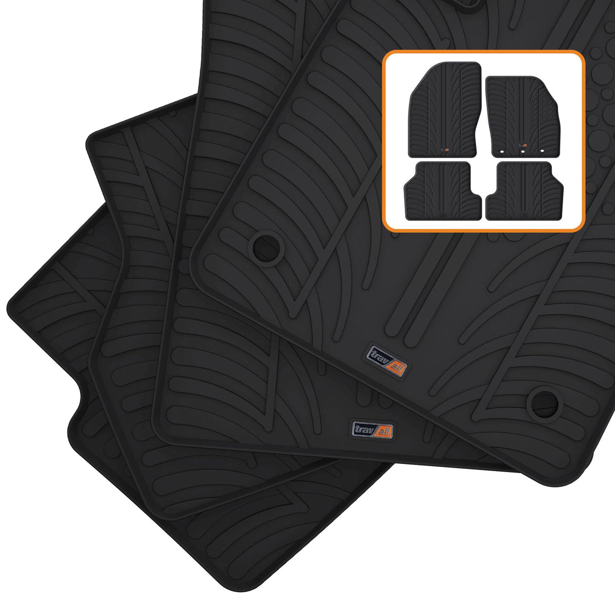 TRAVALL Ford Focus Premium Rubber Car Mats (2005-2010)