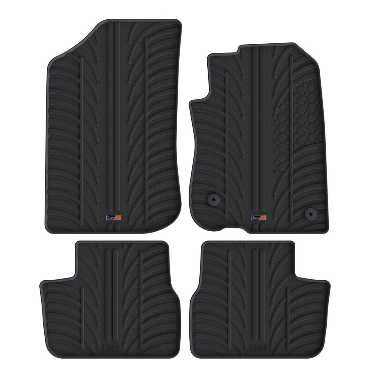 TRAVALL Peugeot 208 Premium Rubber Car Mats (2011-2019)