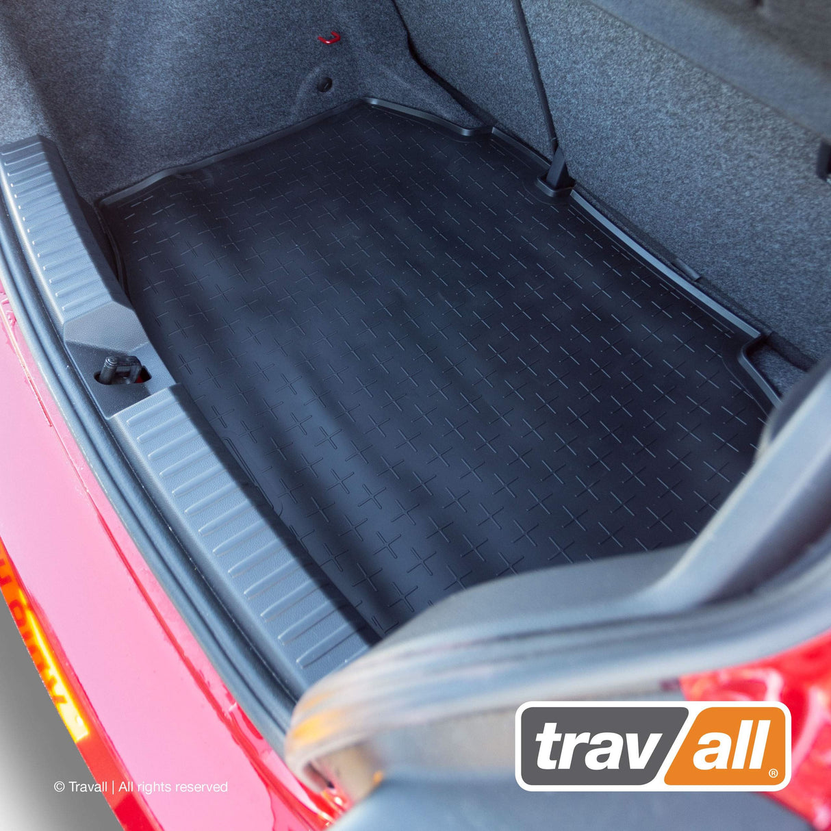 TRAVALL Seat Ibiza Hatchback Premium Rubber Boot Mats Liner (2017-Onwards)