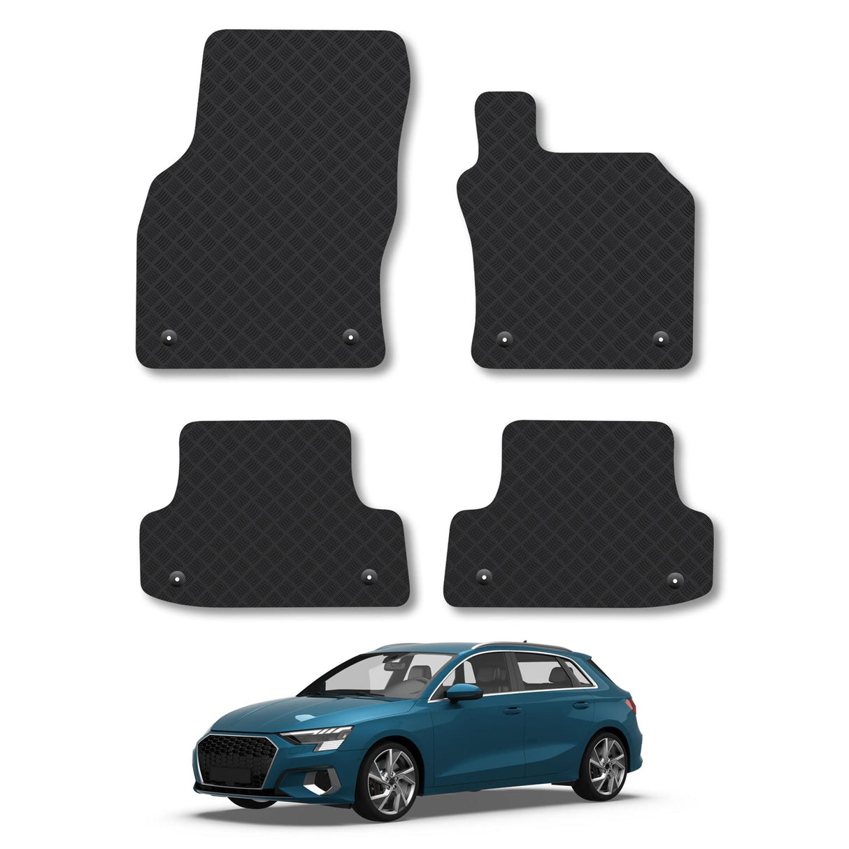 Audi A3 Car Mats 8 Floor Fixings (2012-Onwards)