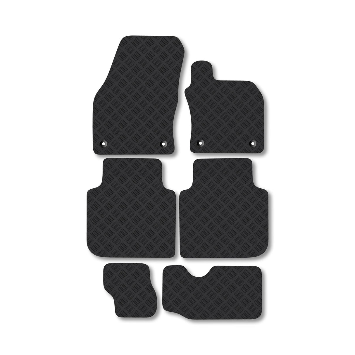 VW Tiguan Allspace (2018+) Heavy-Duty Rubber Car Mats