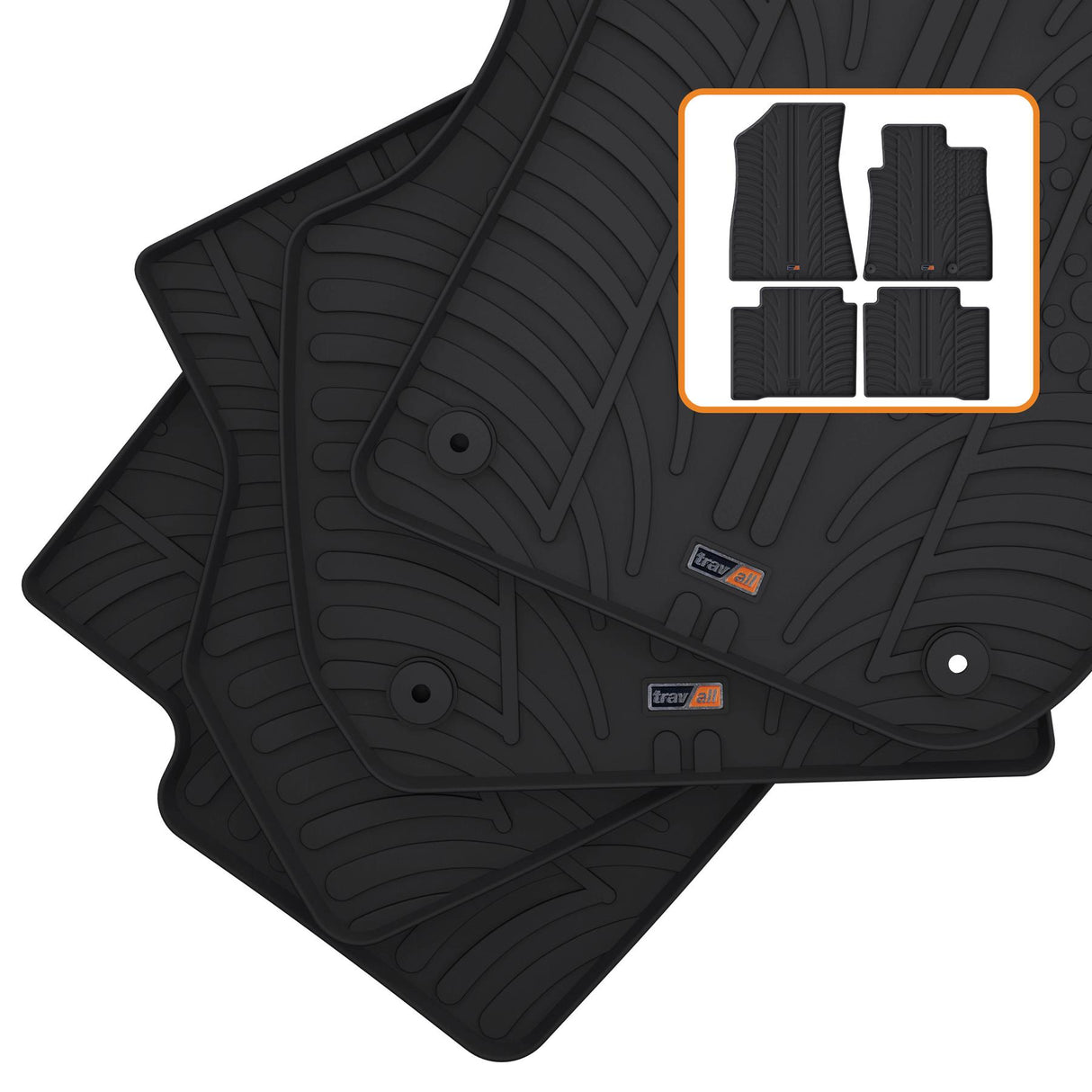 TRAVALL Kia Niro Premium Rubber Car Mats (2022-Onwards)