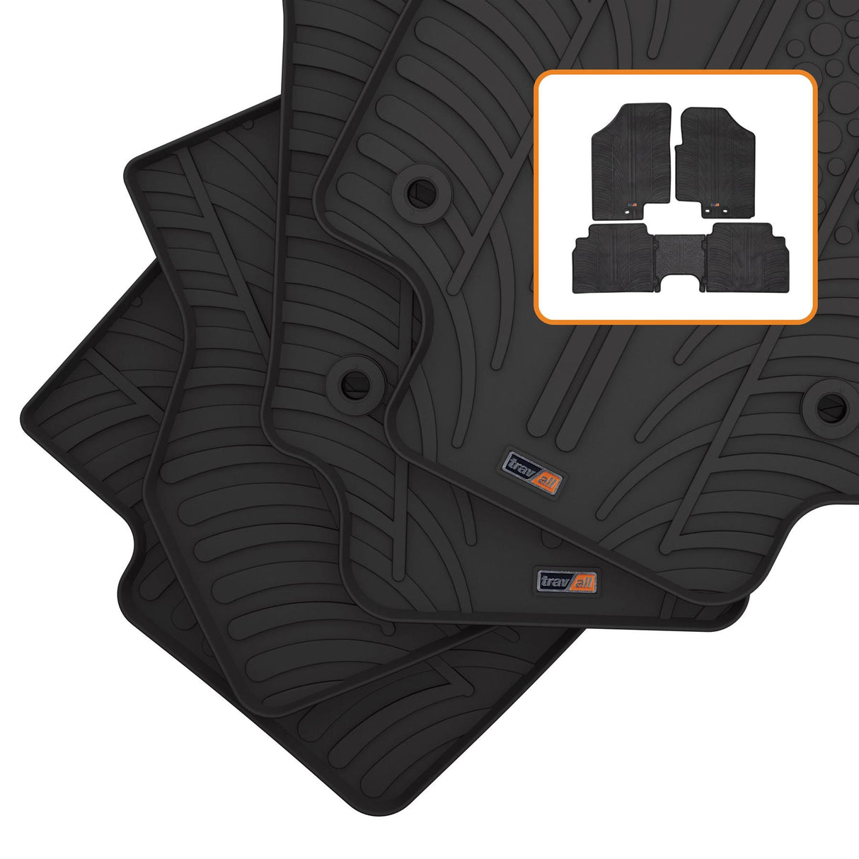 TRAVALL Hyundai iX20 Premium Rubber Car Mats (2010-2019)