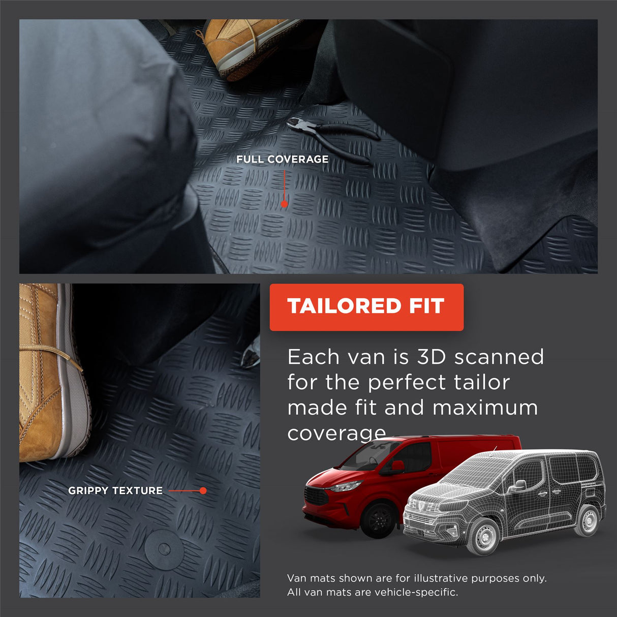 Vauxhall Movano (2003-2010) Heavy-Duty Rubber Car Mats