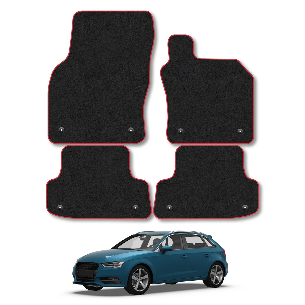 Audi A3 Car Mats 8 Floor Fixings (2012-Onwards)