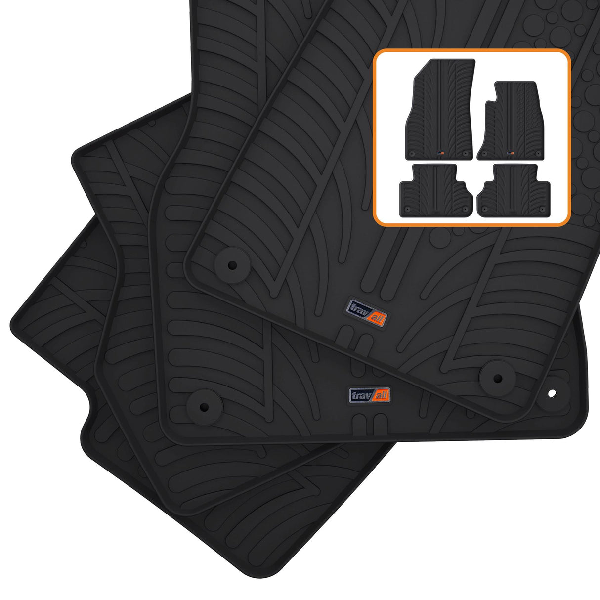 TRAVALL Audi SQ5 Premium Rubber Car Mats (2017-2021)