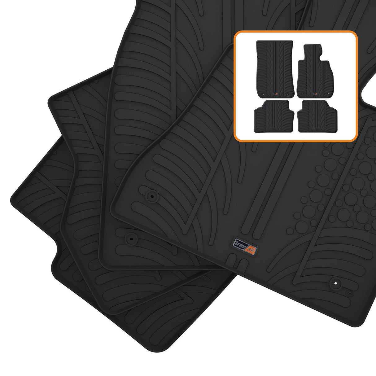 TRAVALL BMW 3 Series Premium Rubber Car Mats (2005-2012)