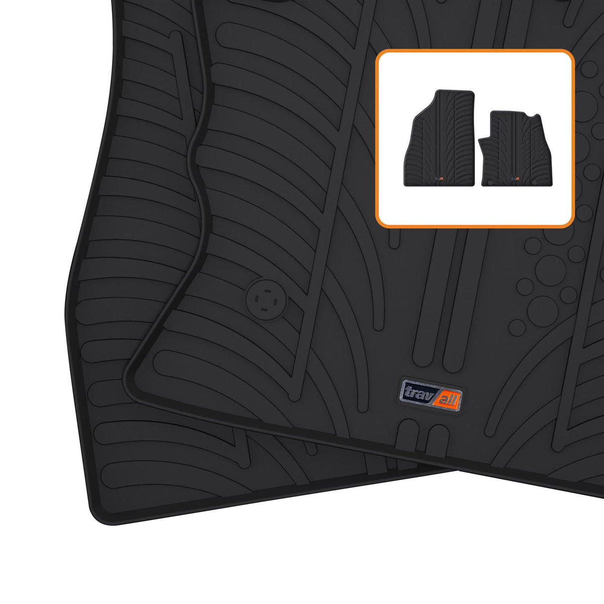 TRAVALL Citroen Nemo Premium Rubber Car Mats (2007-2009)