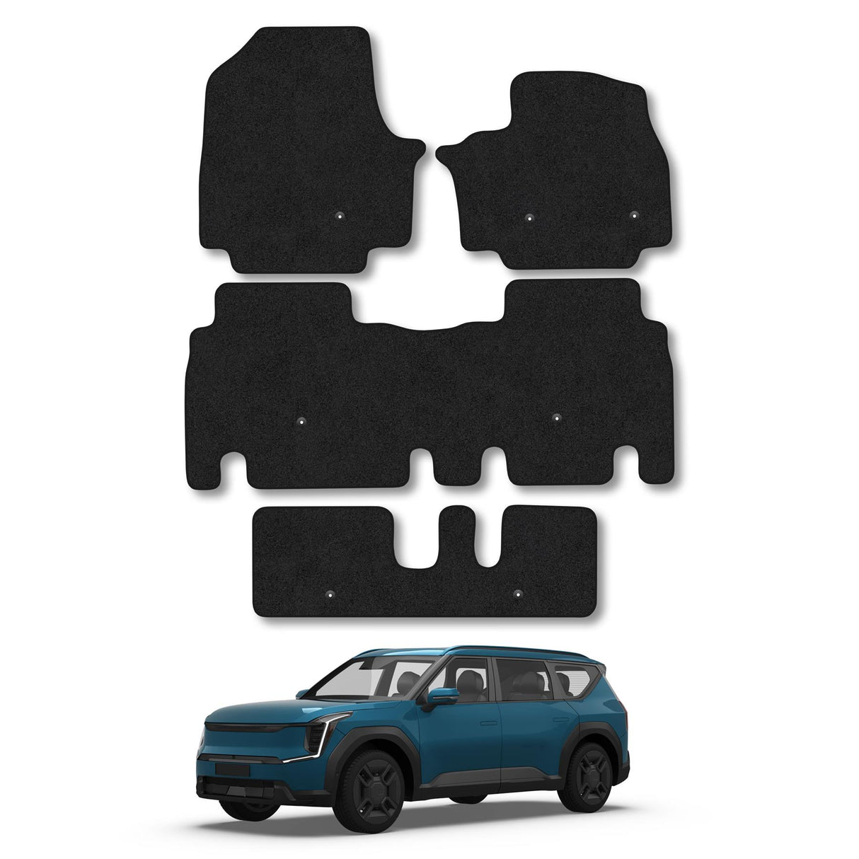 Kia EV9 [7 Seat Version] Car Mats (2024-Onwards)