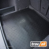 TRAVALL Skoda  Octavia [Non Adjustable Boot Floor Only] Premium Rubber Boot Mats Liner (2012-2020)