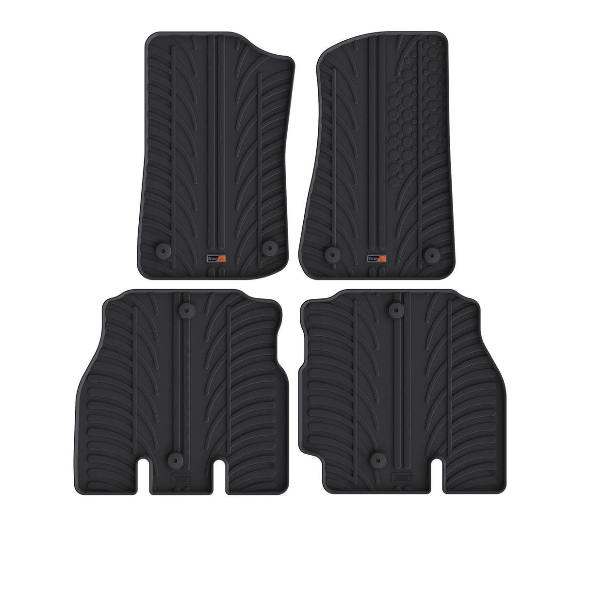 TRAVALL Jeep Wrangler Premium Rubber Car Mats (2018-Onwards)