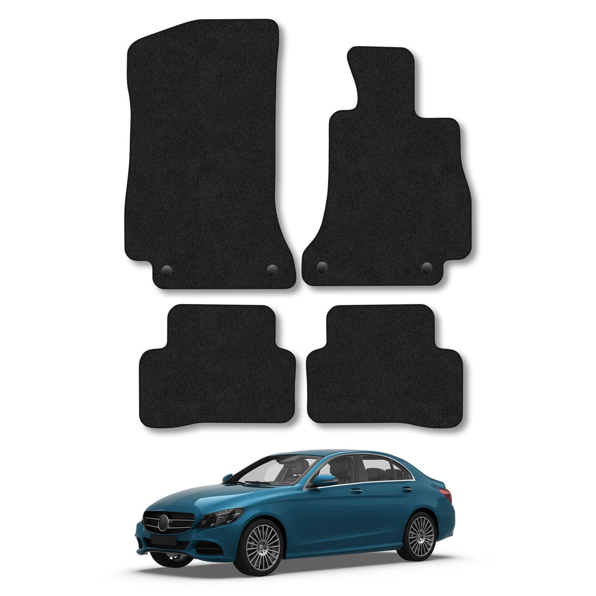 Mercedes C-Class (2014-2021) [W205/S205] [Saloon; Estate] Tailored Carpet Car Mats