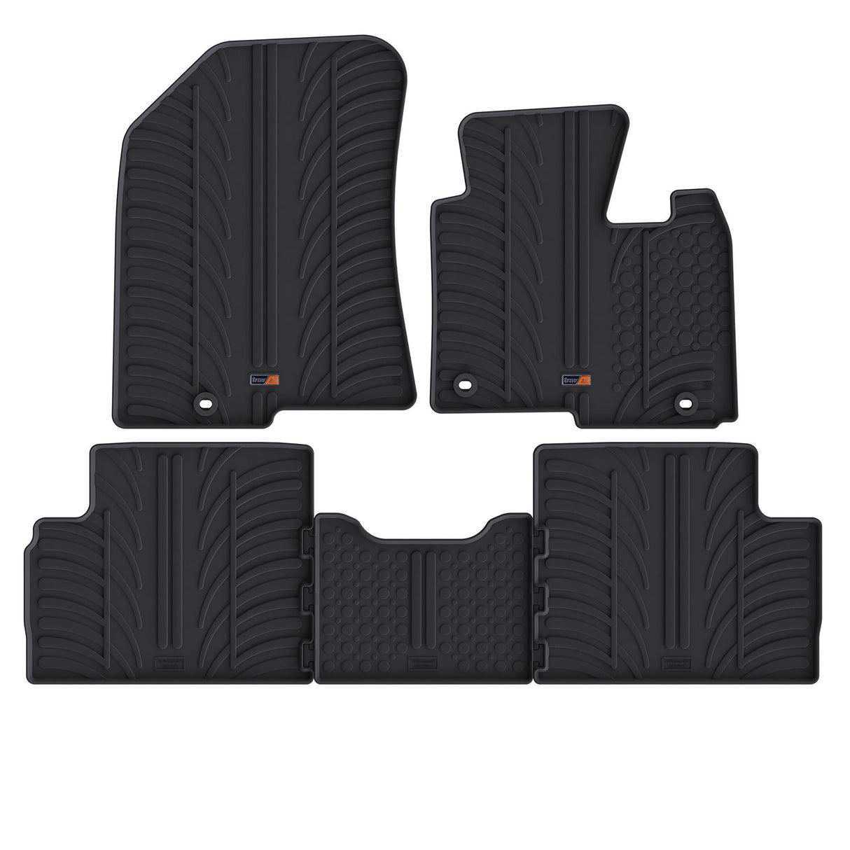 TRAVALL Kia Carens Premium Rubber Car Mats (2013-2019)