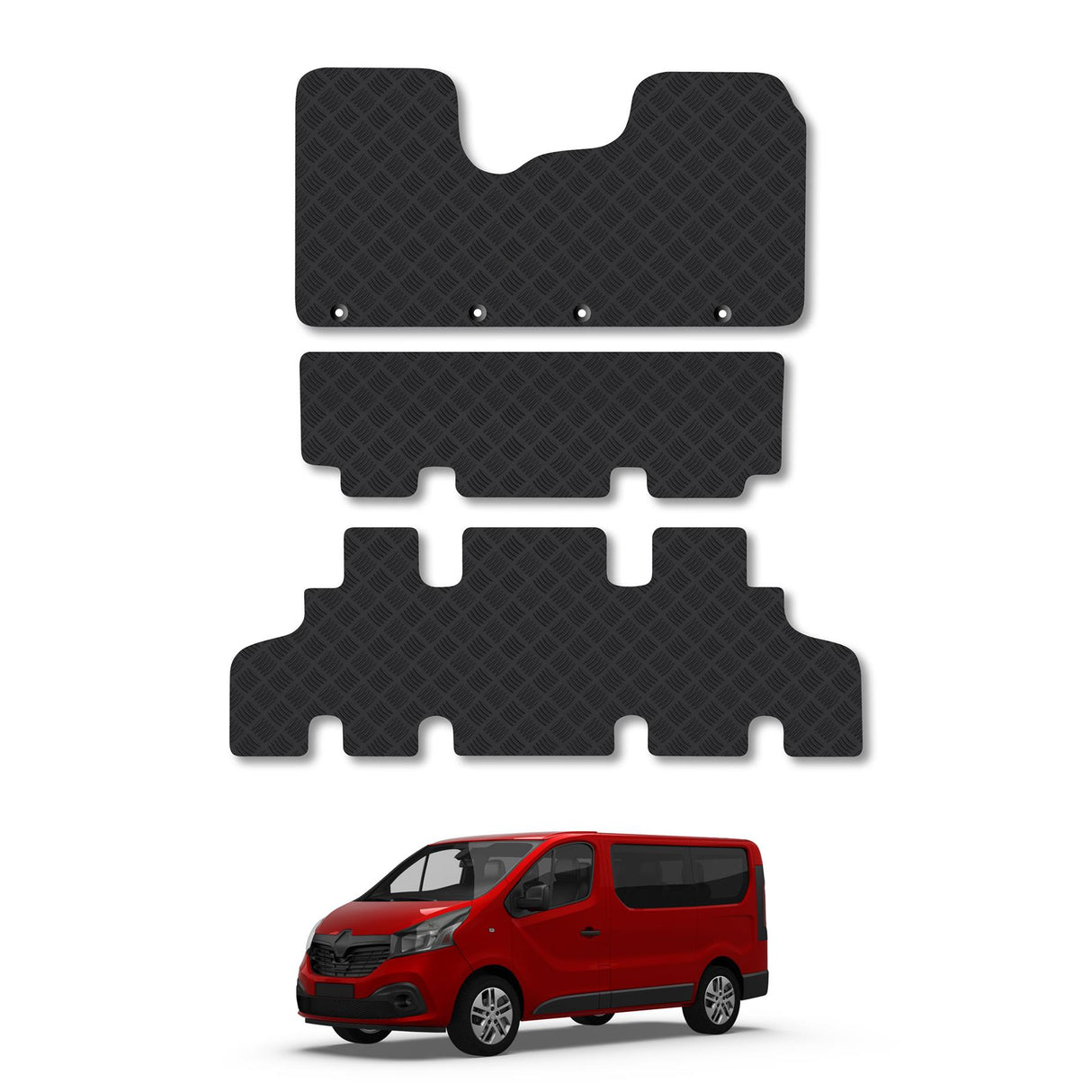 Renault Trafic (2014- ) [Minibus] Heavy-Duty Rubber Car Mats