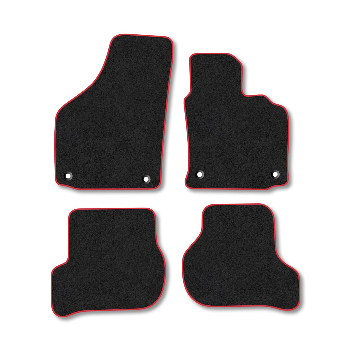 VW Golf Mk5 (2007-2008) [Round Clip] Premium Tufted Carpet Car Mats