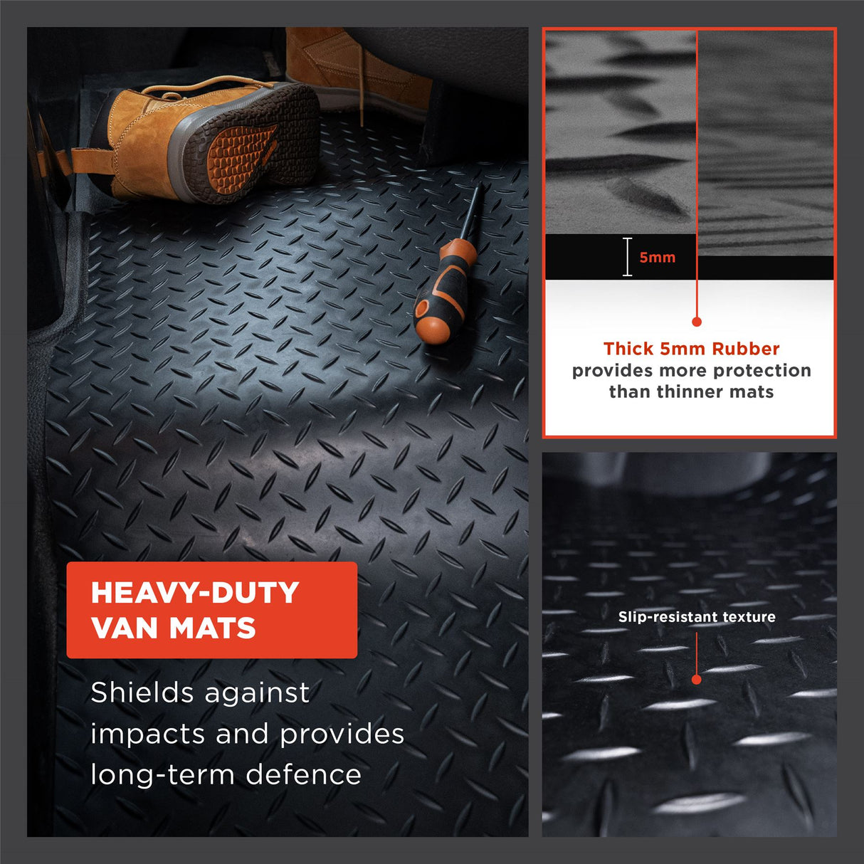 Vauxhall Vivaro (2014-2018) [Crew Cab] Heavy-Duty Rubber Car Mats