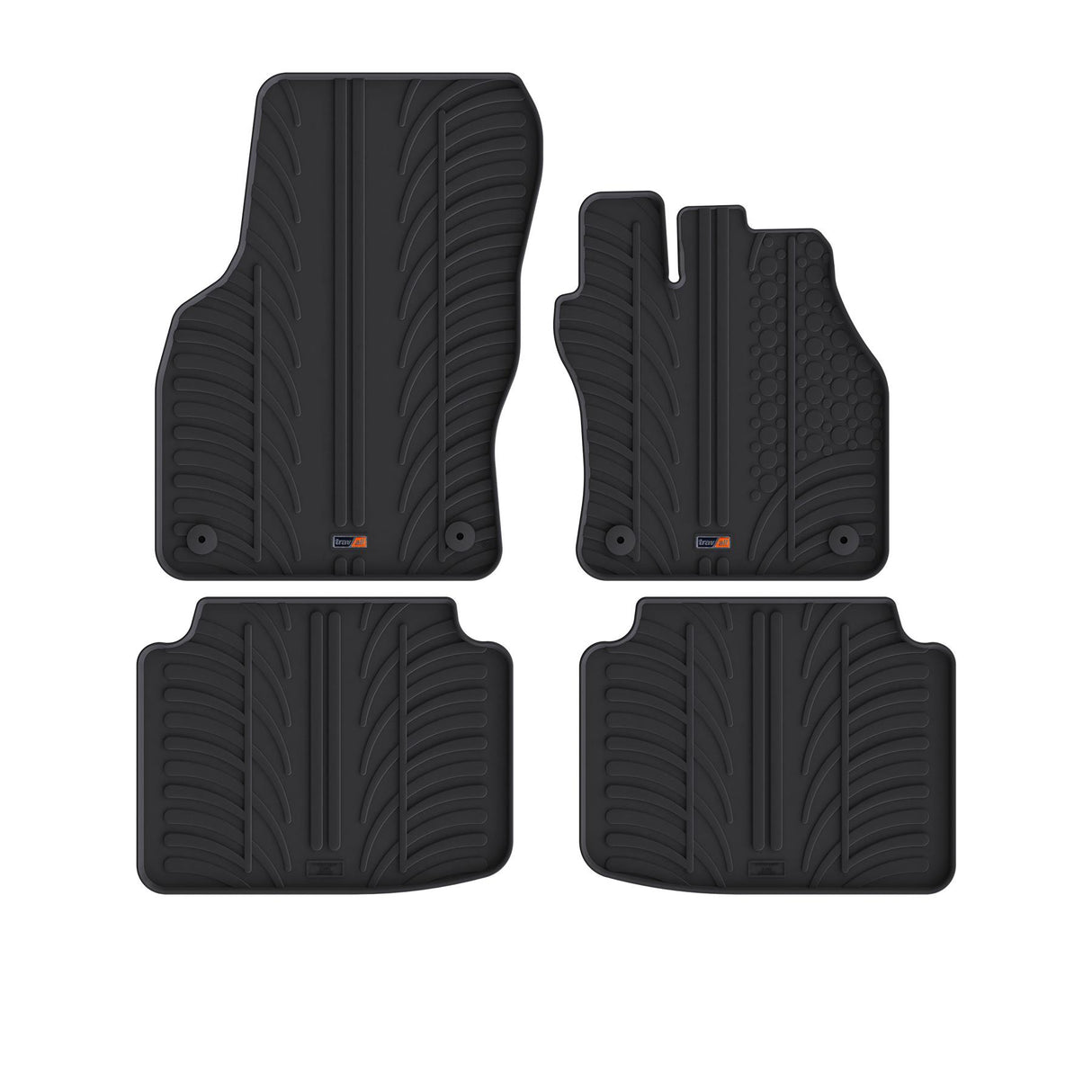 TRAVALL Skoda Superb Hatchback/Estate Premium Rubber Car Mats (2015-Onwards)